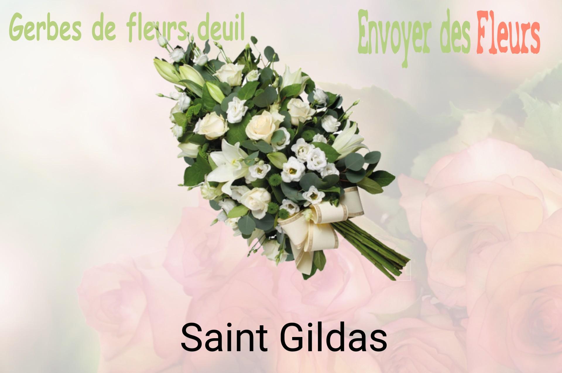 Gerbe de fleurs de deuil livrée à Saint-Gildas